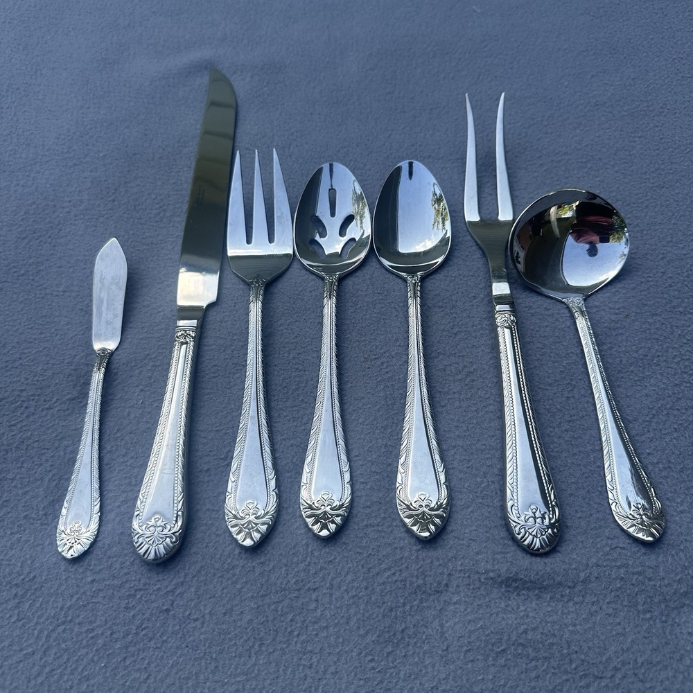 7 Pc Reed & Barton Royal Britannia Hostess Serving Set Select Stainless Steel